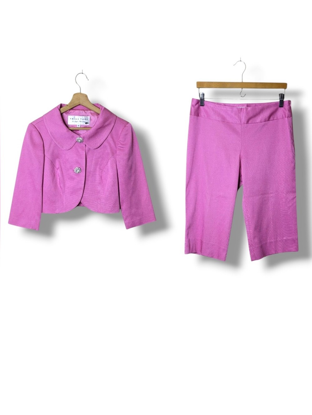 Trina Turk Pink Pant Suit Size 8 - Picture 11 of 11